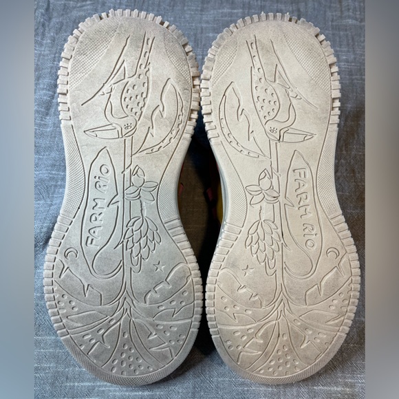 FARM‎ Rio Tropical Vibe Leafy Print Platform Sneakers Women’s 8 - Picture 8 of 9